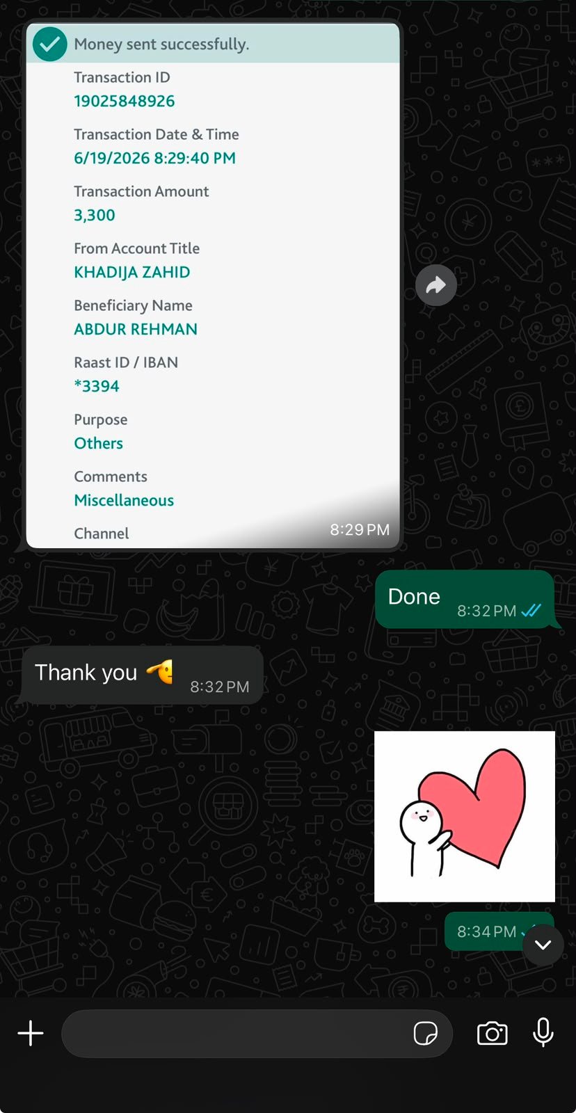 WhatsApp review from Maham Faisal