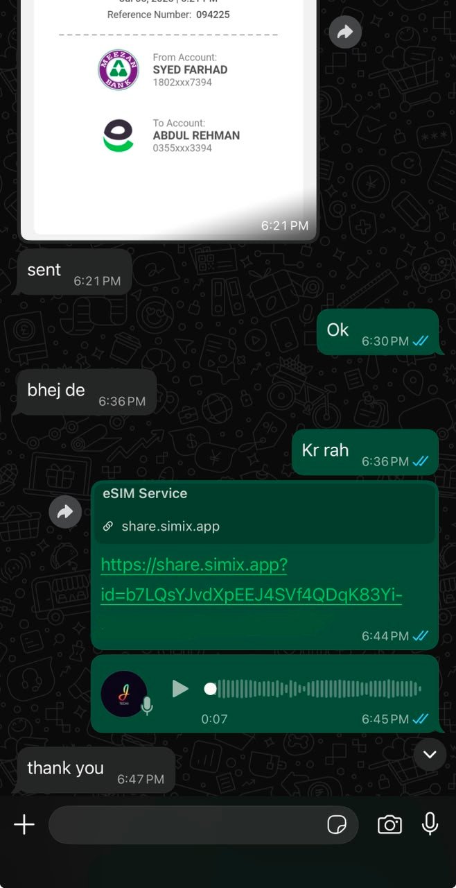 WhatsApp review from Hassan Rizvi